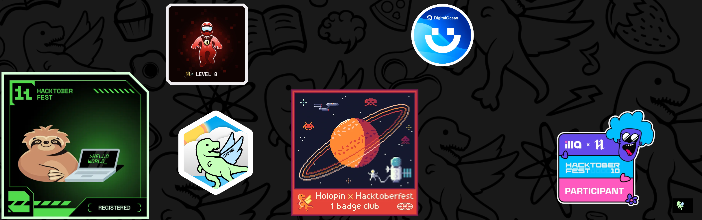 An image of @donaldreddy's Holopin badges, which is a link to view their full Holopin profile