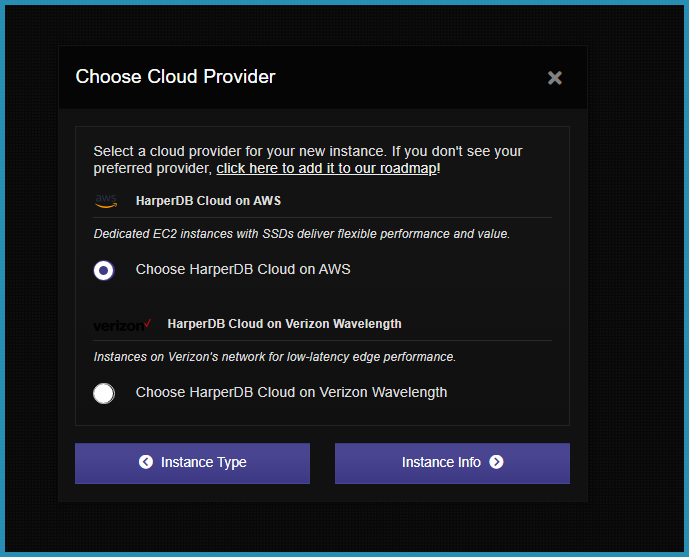 select cloud provider