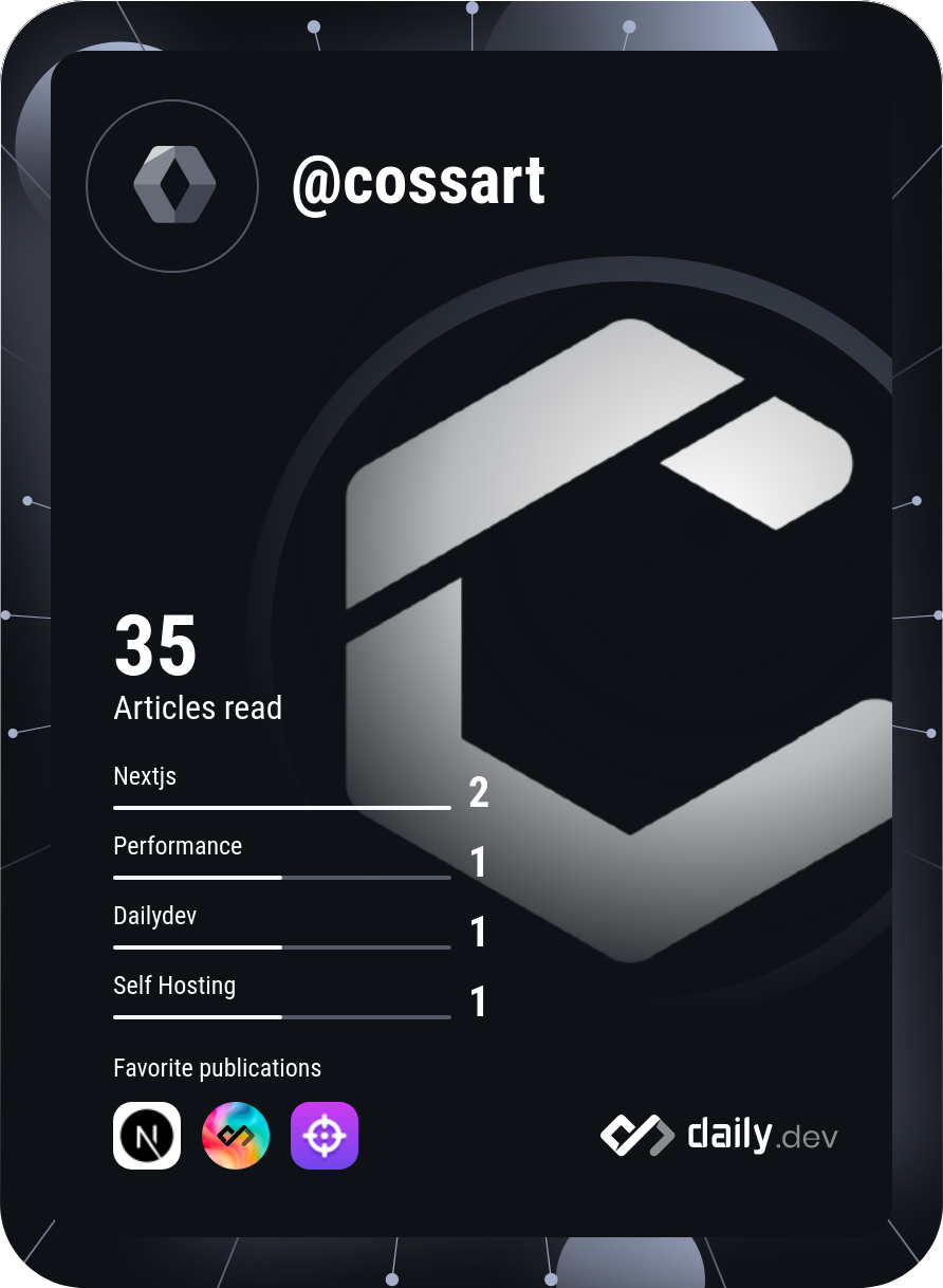 COSSART's Dev Card