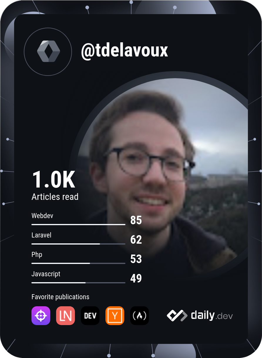 Delavoux Thibault's Dev Card