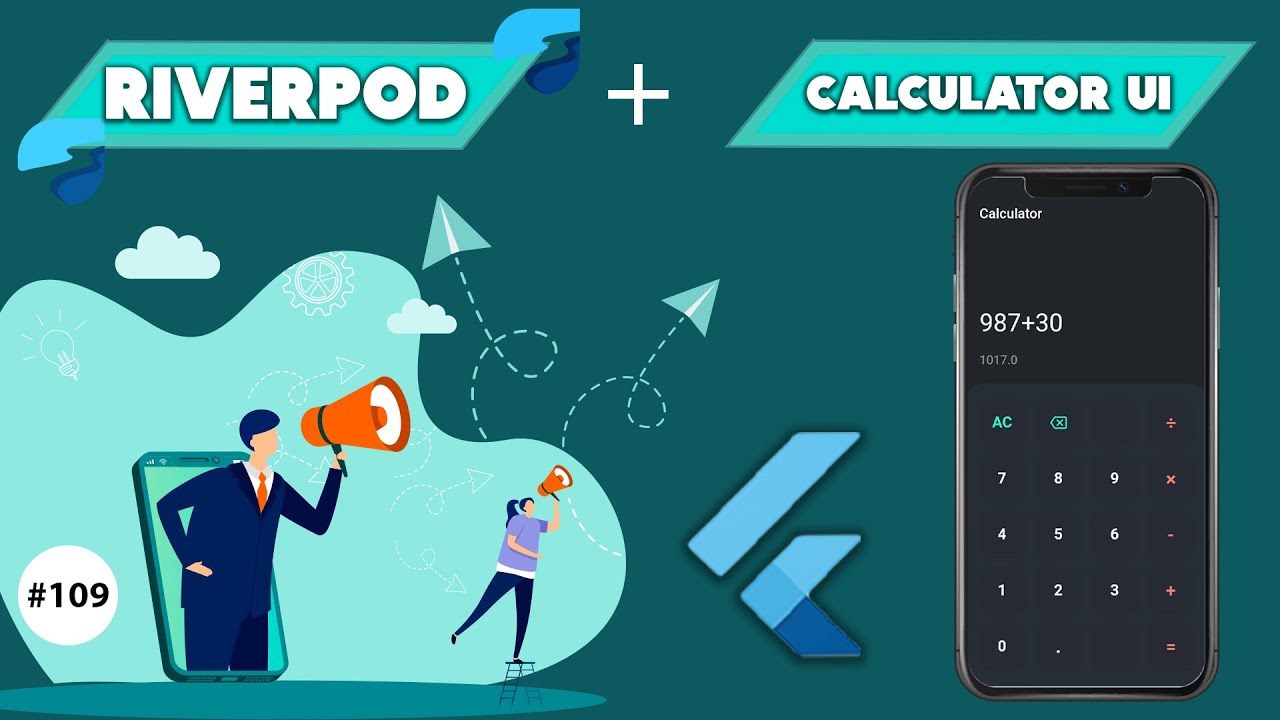 Flutter Tutorial - 2/2 Calculator UI (Riverpod) YouTube video