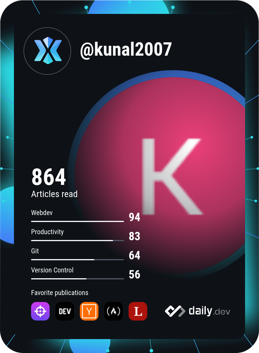 Kunal Kumar's Dev Card