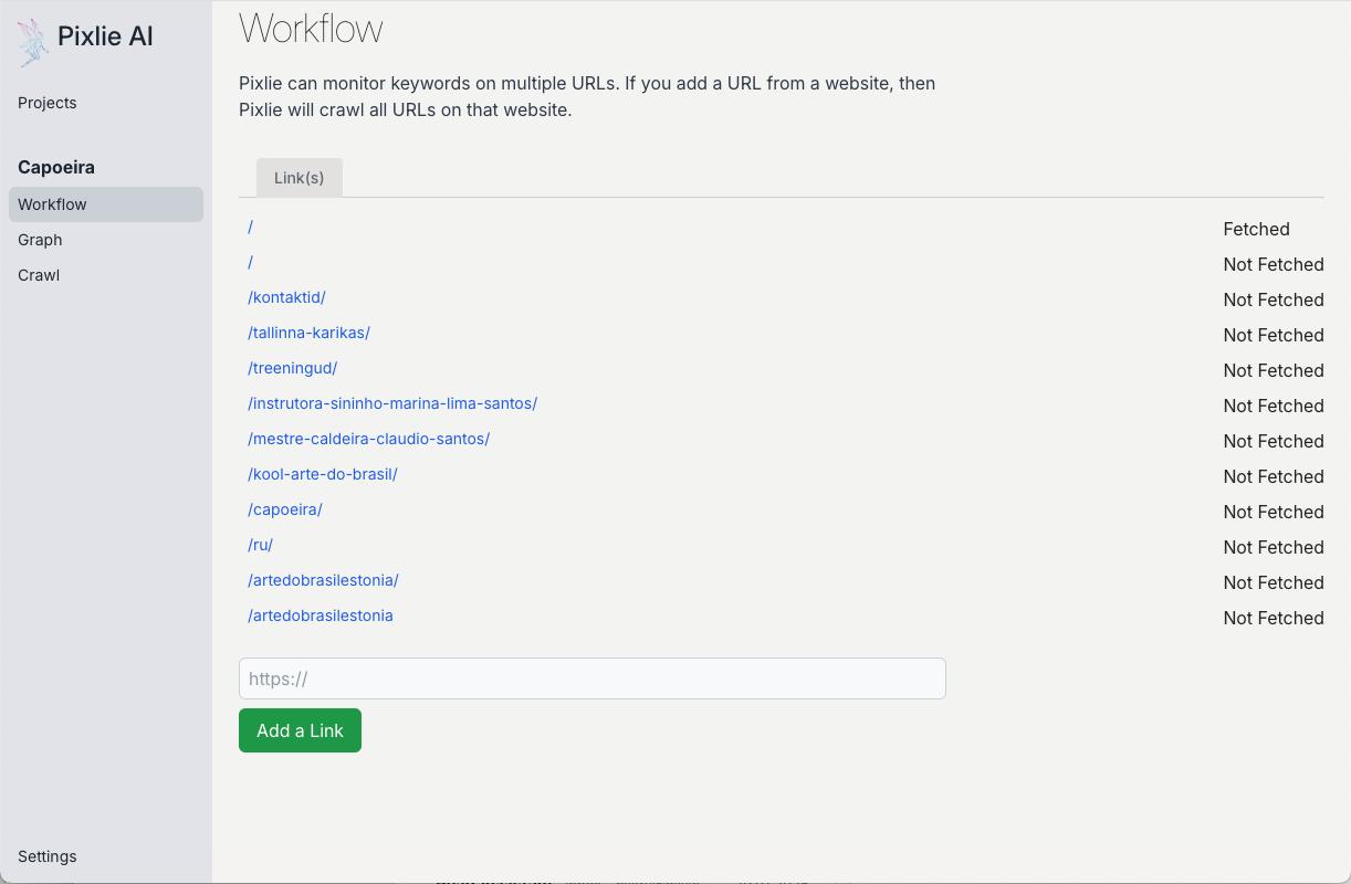 Crawl Workflow