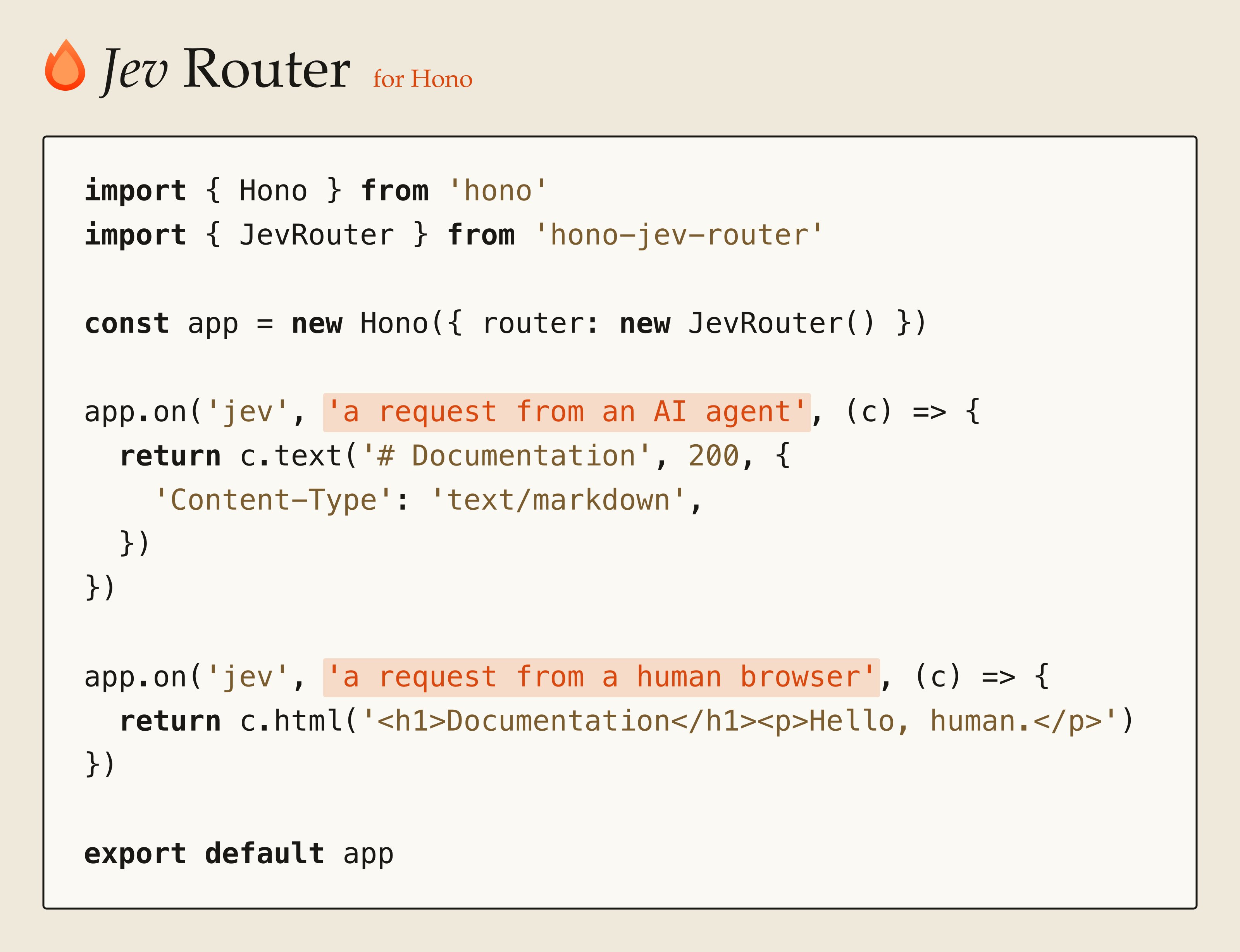 Hono JevRouter · 按请求含义分流
