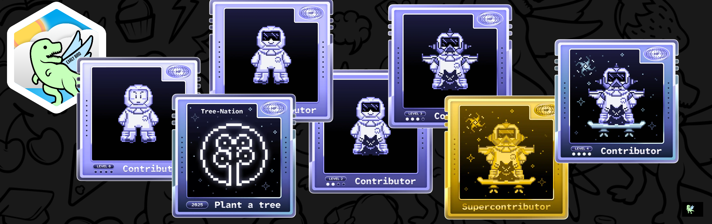 An image of @suryssss's Holopin badges, which is a link to view their full Holopin profile