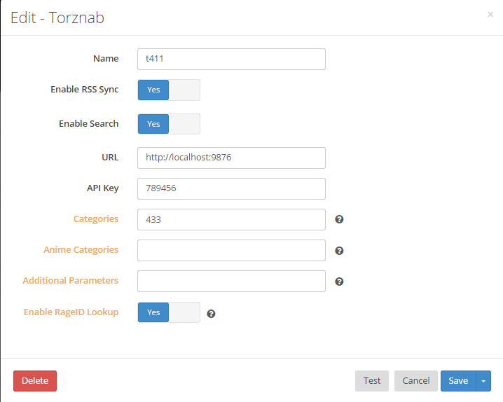 Settings Window