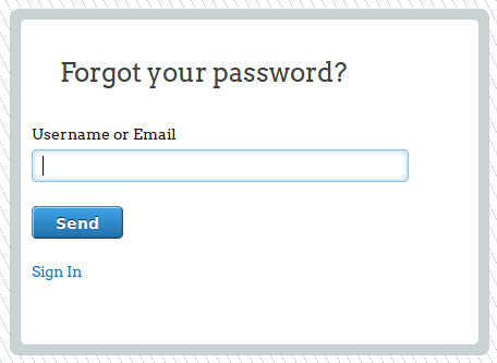 forgot password