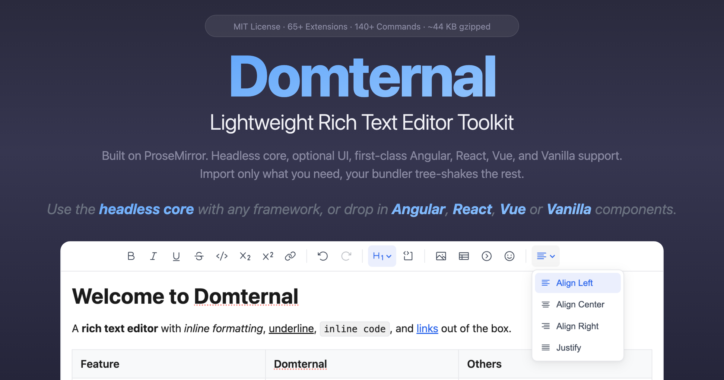 Domternal Editor