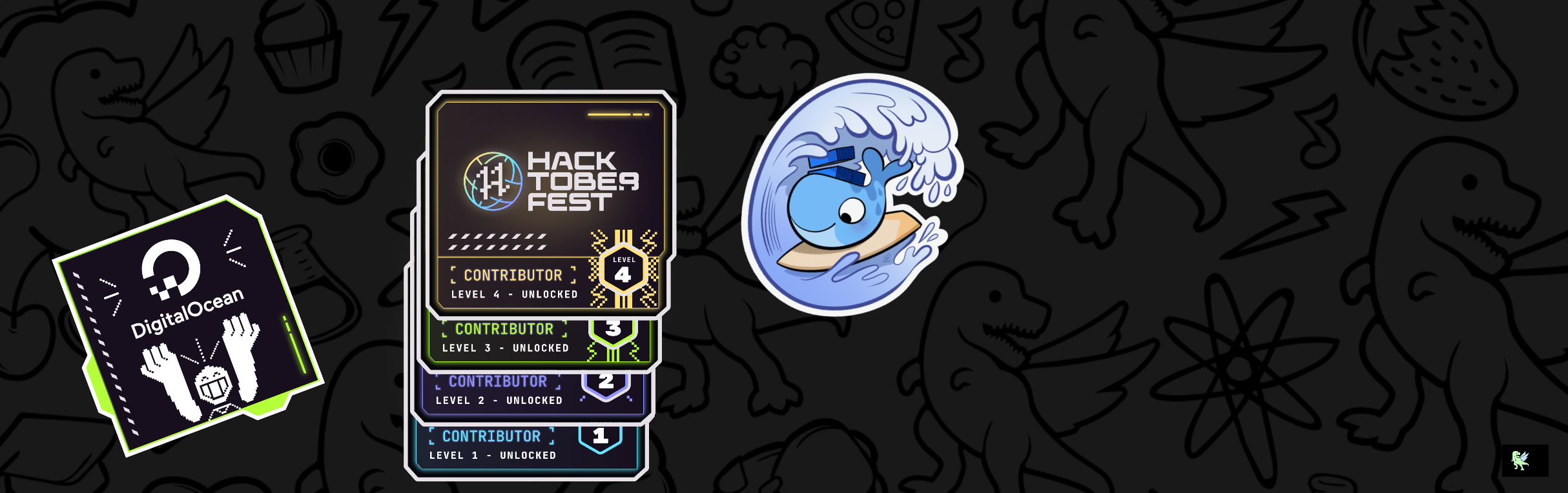 An image of @ranggakd's Holopin badges, which is a link to view their full Holopin profile