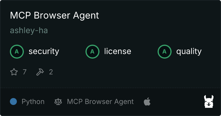 Browser Agent MCP server