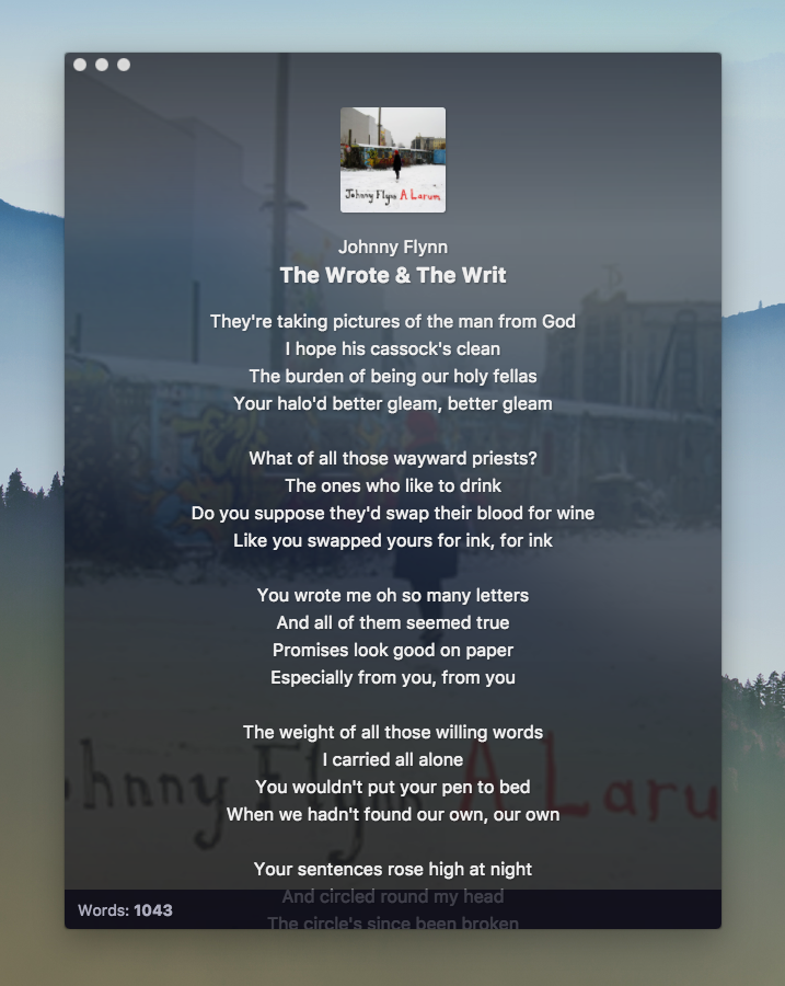 Lyric Sheet