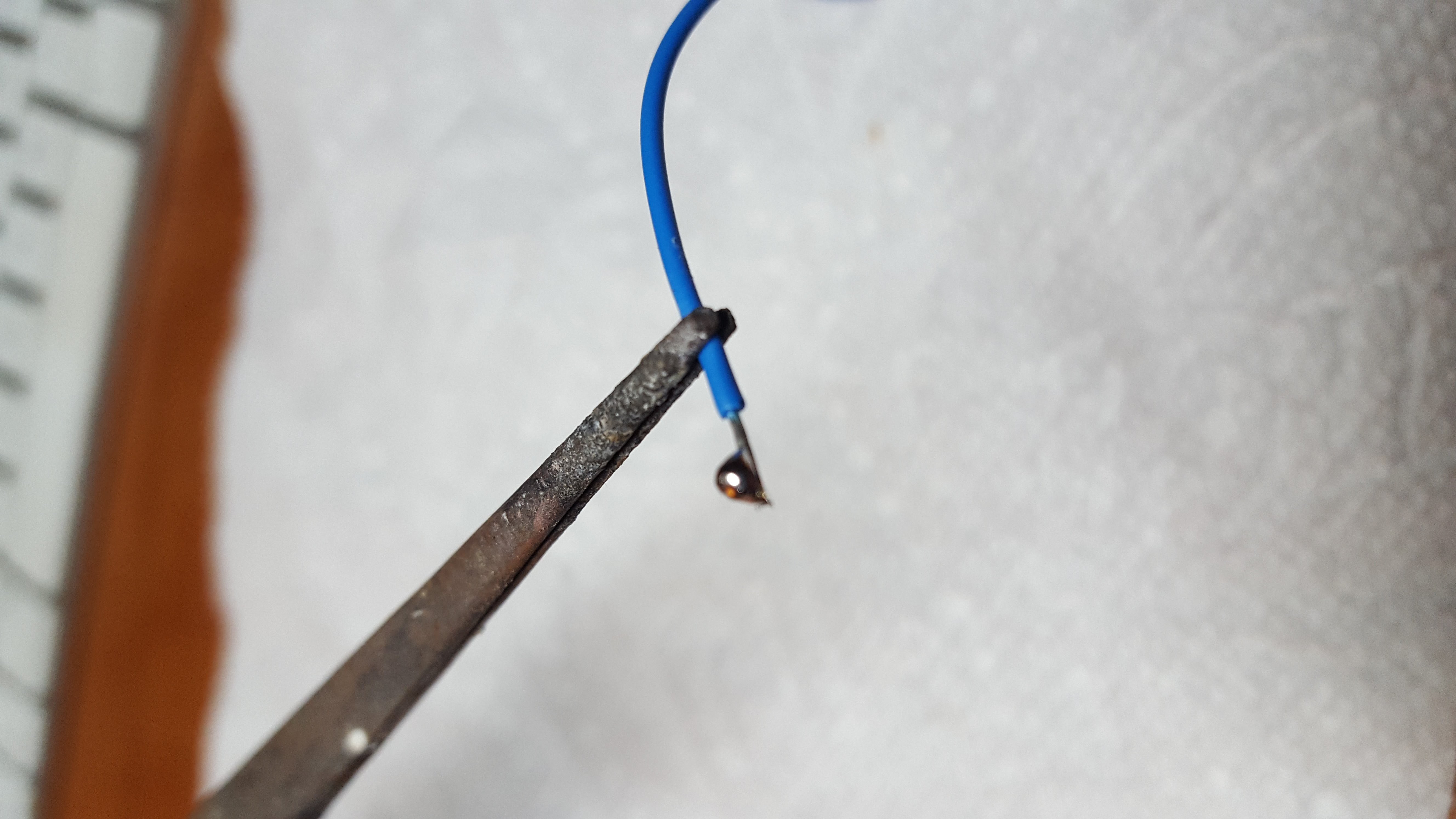 Soldering each wire individually