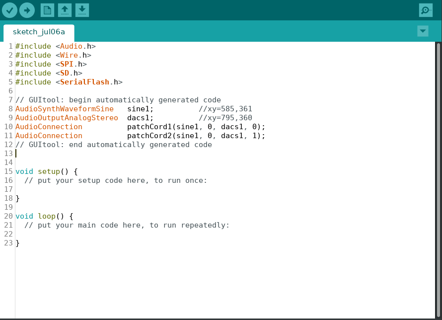 Arduinoの画面