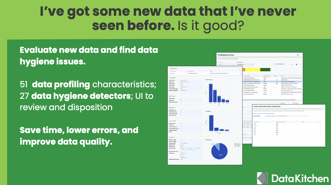 DatKitchen Open Source Data Quality TestGen Features - New Data