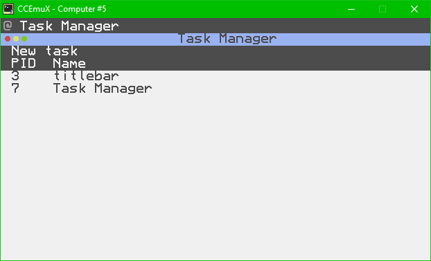 Maximized task manager