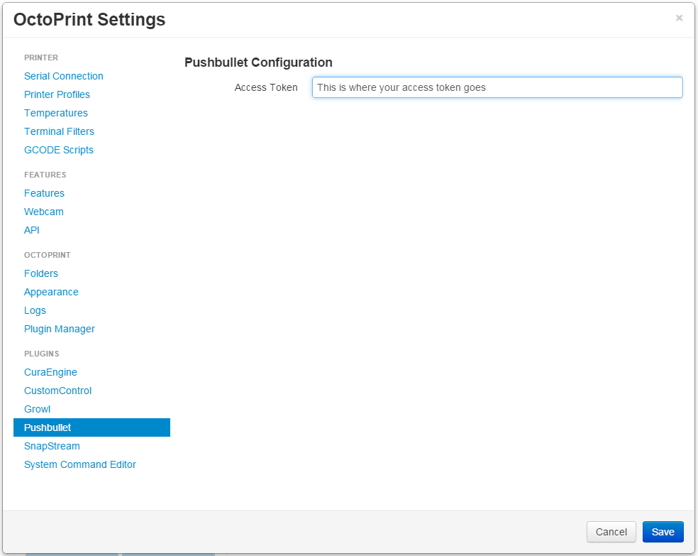 Configuration Dialog