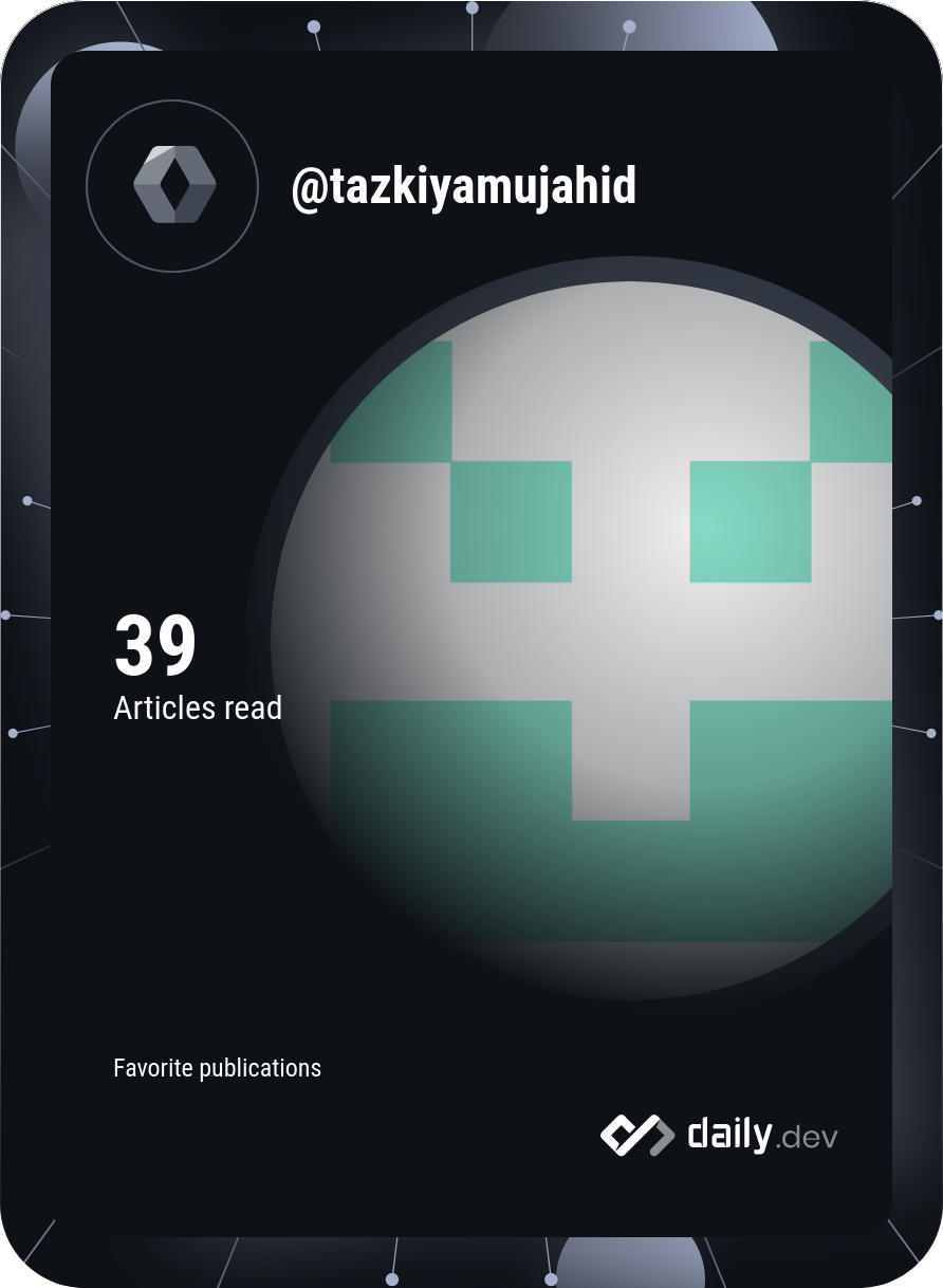 Tazkiya Mujahid's Dev Card