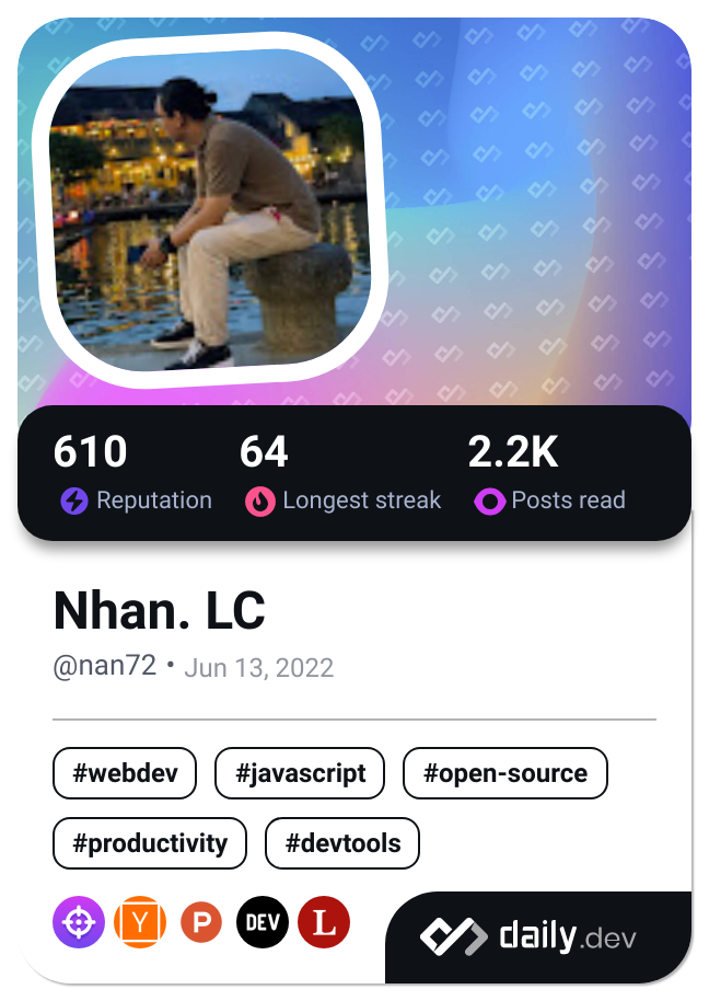 Nhân Lê's Dev Card