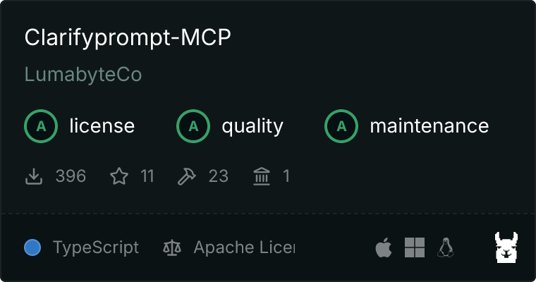 ClarifyPrompt MCP server