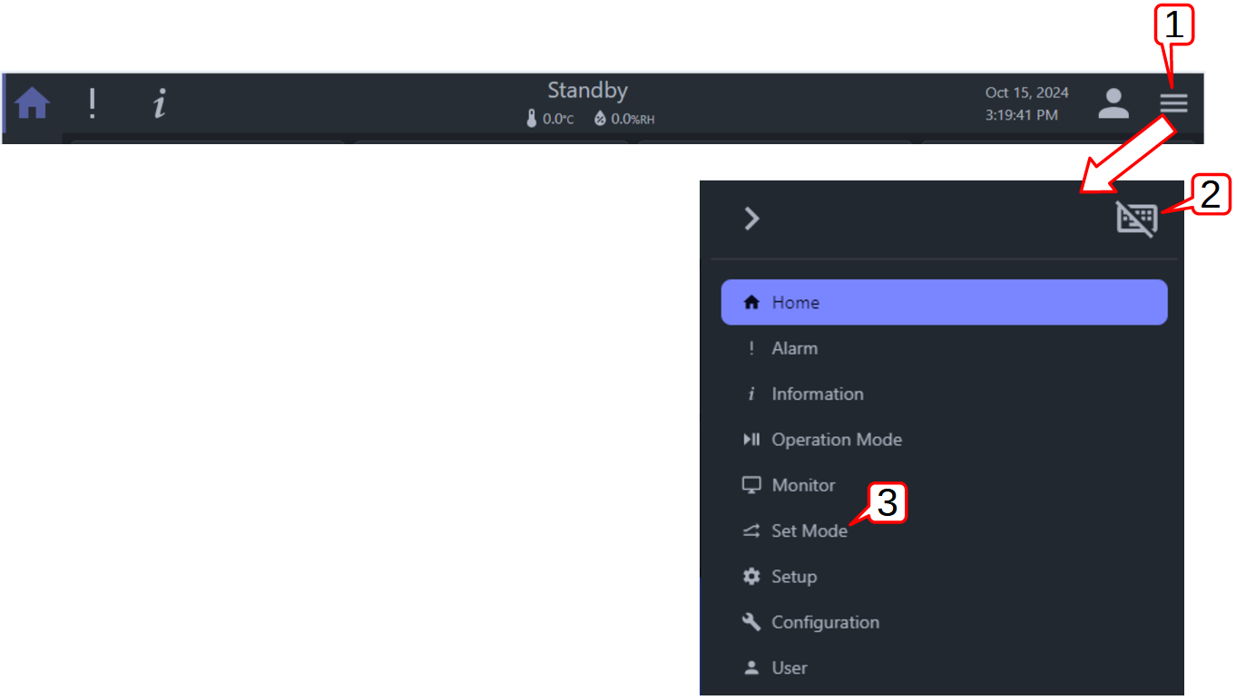 Enable the floating keyboard in the system menu