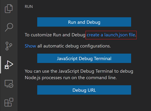 Configure launch.json