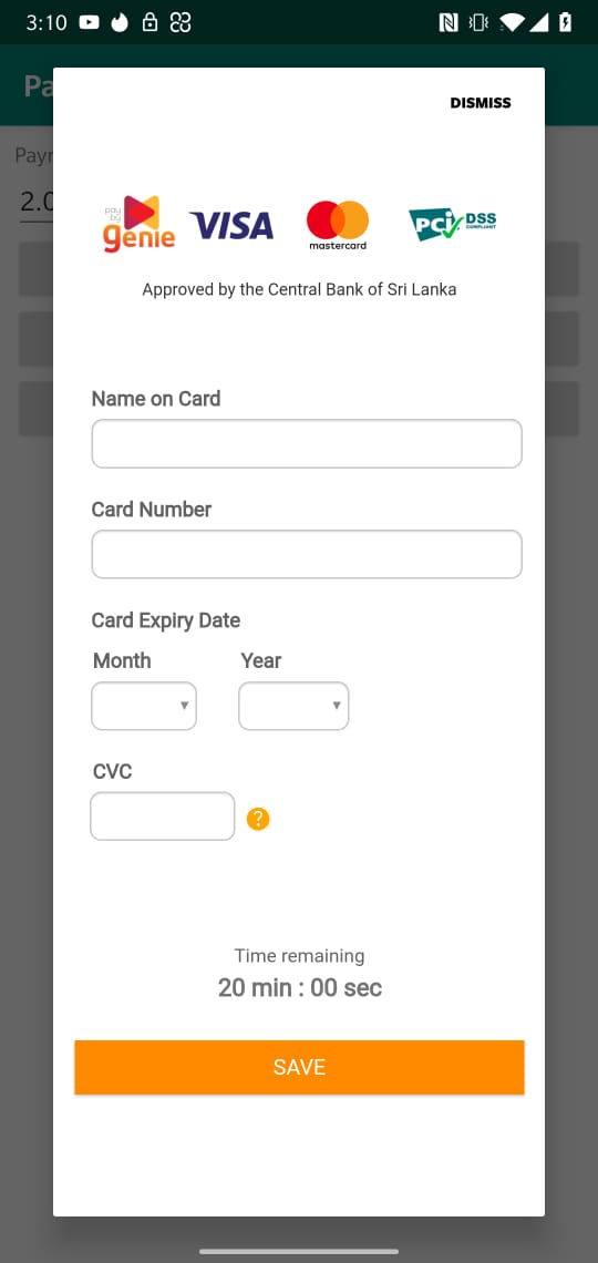 Payment Screen