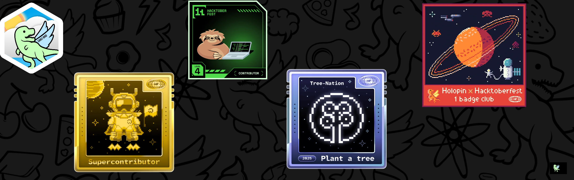 An image of @rajmistry01's Holopin badges, which is a link to view their full Holopin profile