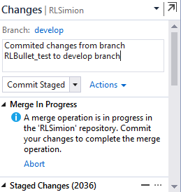 Committing changes made to merge