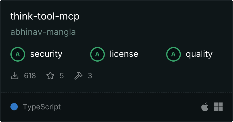 Think Tool Server MCP server