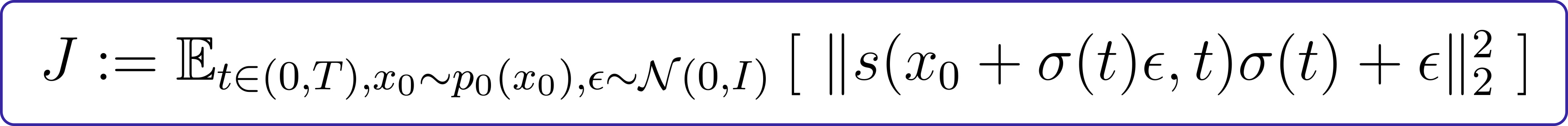 other way to write denoising objective equation