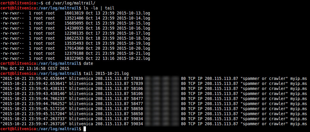 Sample log