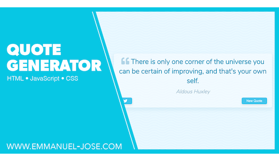 Quote Generator. Click to visit.