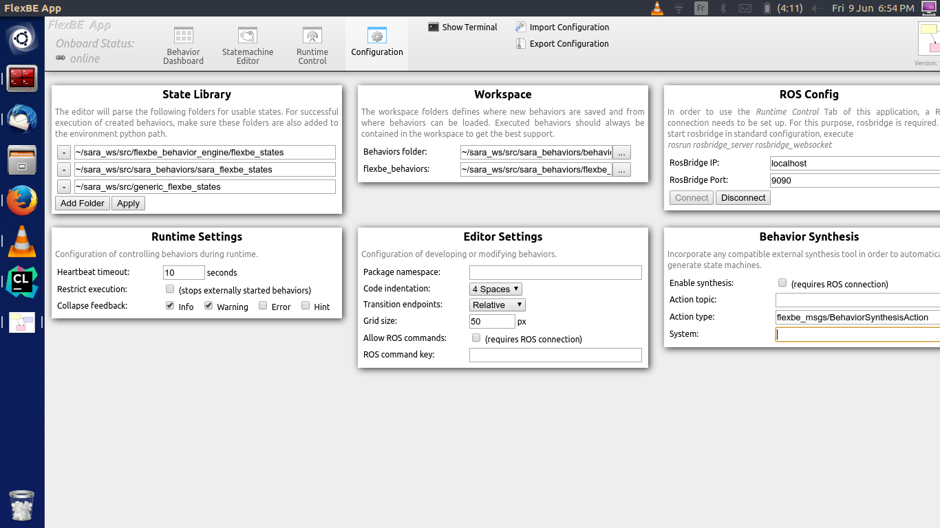 Config FlexBe