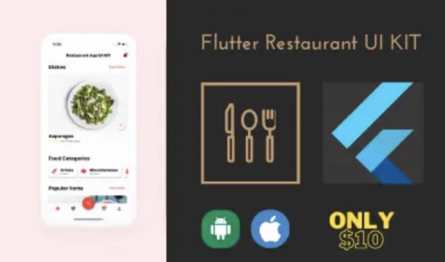 Restaurant App UI KIT Flutter template app