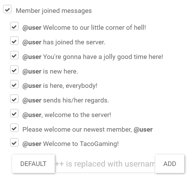 example new member messages