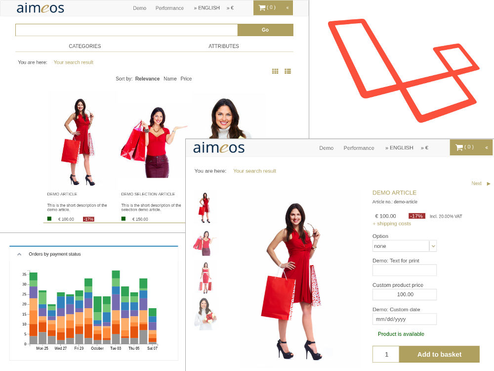 Aimeos Laravel demo