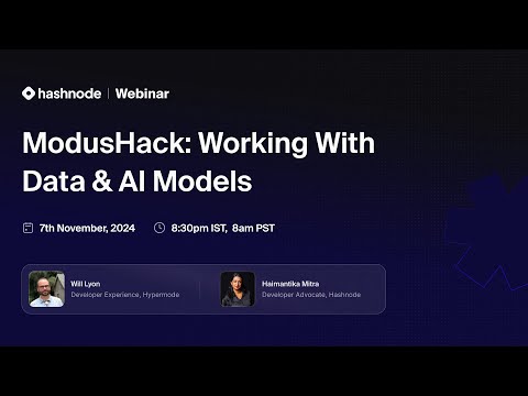 ModusHack Livestream: Data and Models