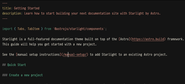Preview of the Starlight Links extension go to definition feature