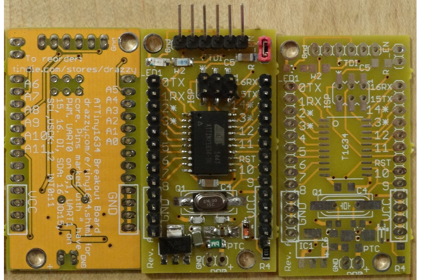 Picture of ATtiny1634 boards