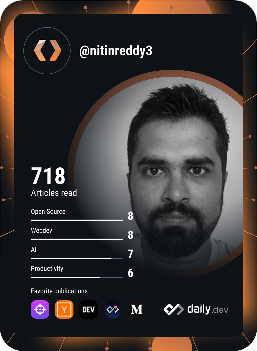 Nitin Reddy's Dev Card