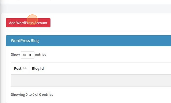Add WordPress Account