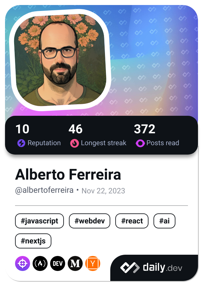 Alberto Ferreira's Dev Card