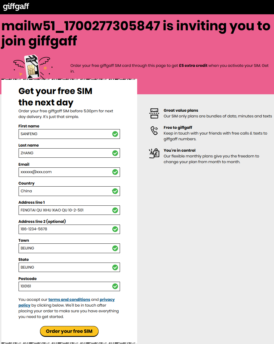 英国实体SIM 卡giffgaff 申请、激活和使用教程