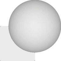 A Rounded Union of a Cube and a Sphere