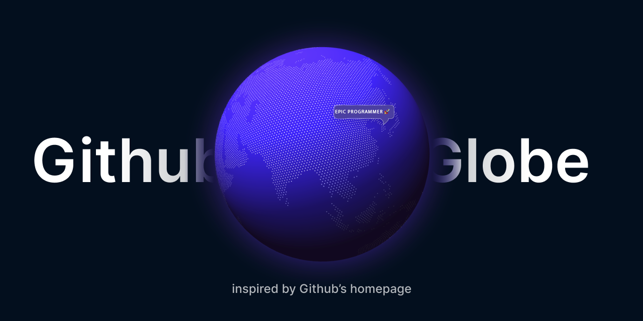 github-globe made by Santosh Arron