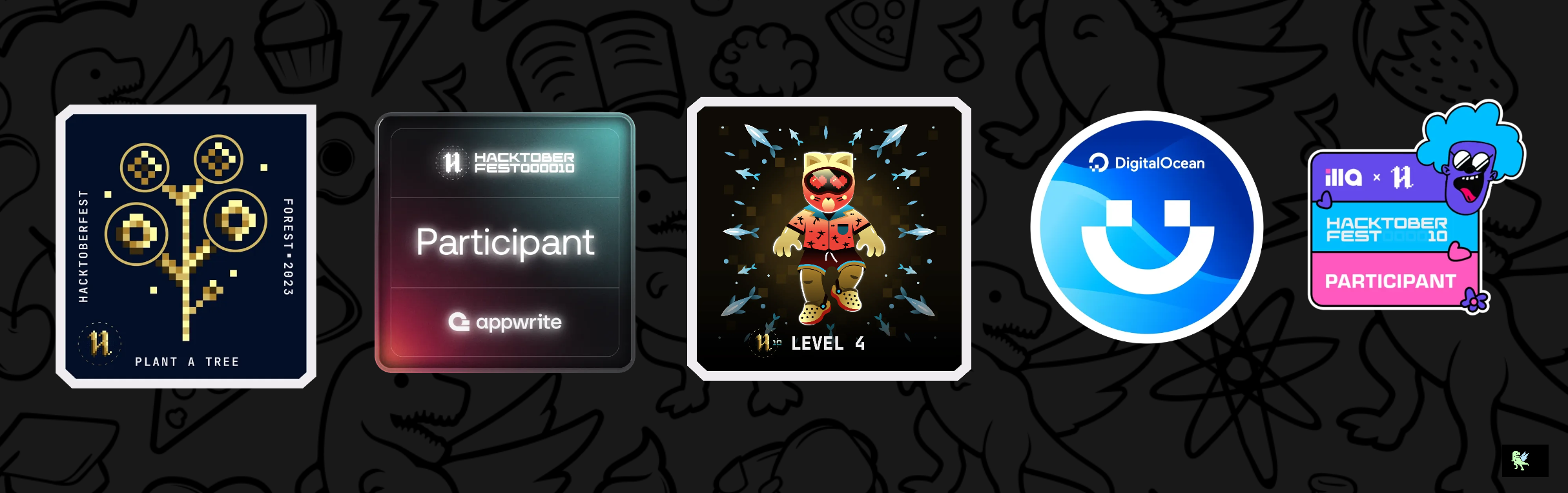 An image of @masonjs's Holopin badges, which is a link to view their full Holopin profile