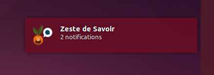 Notification de bureau