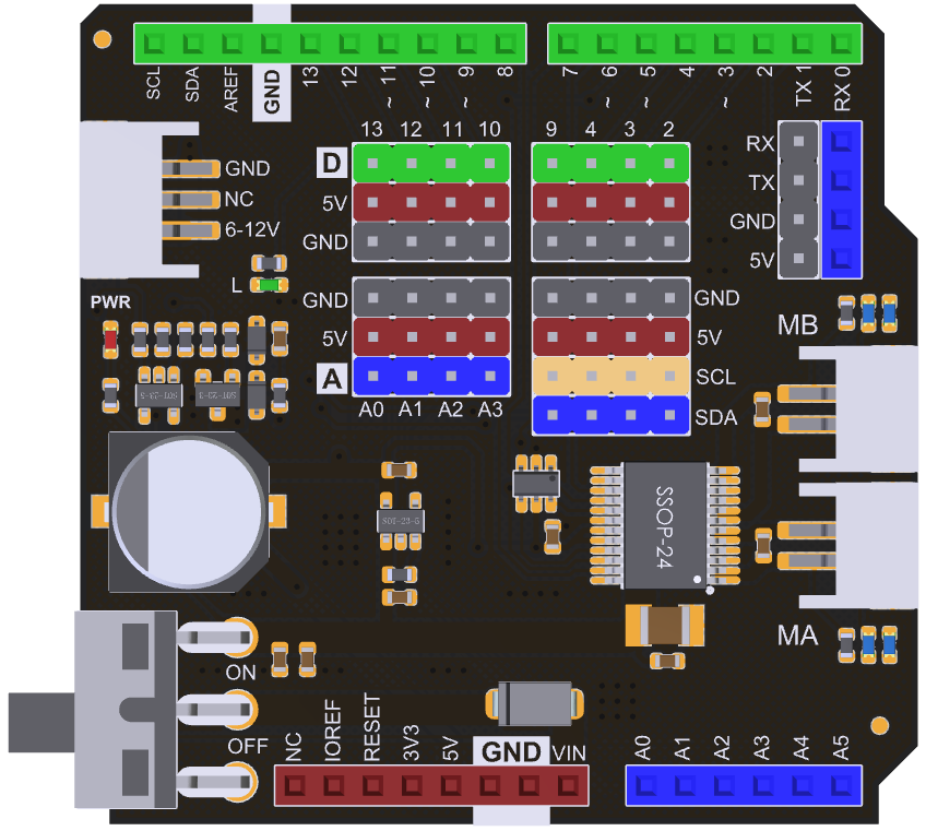 IO Expansion Shield for WuHan (SKU: DFR0526)