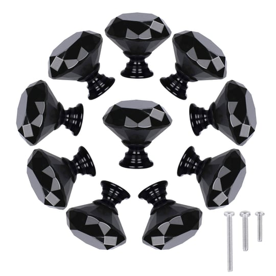 stmk-10-pack-drawer-knobs-drawer-pulls-black-diamond-shaped-crystal-glass-30mm-cabinet-knobs-pull-ha-1
