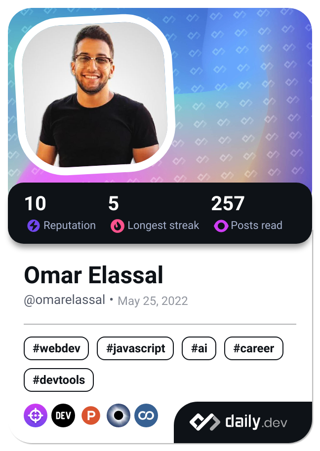 Omar Elassal's Dev Card